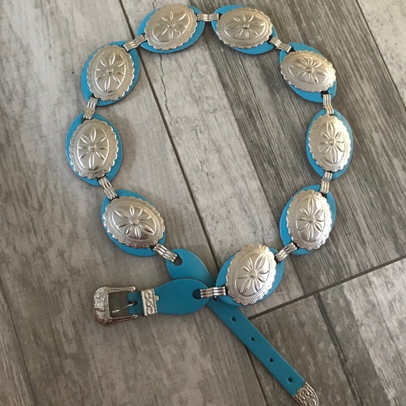 Turquoise and Silver Boho Belt - Picture 6 of 8